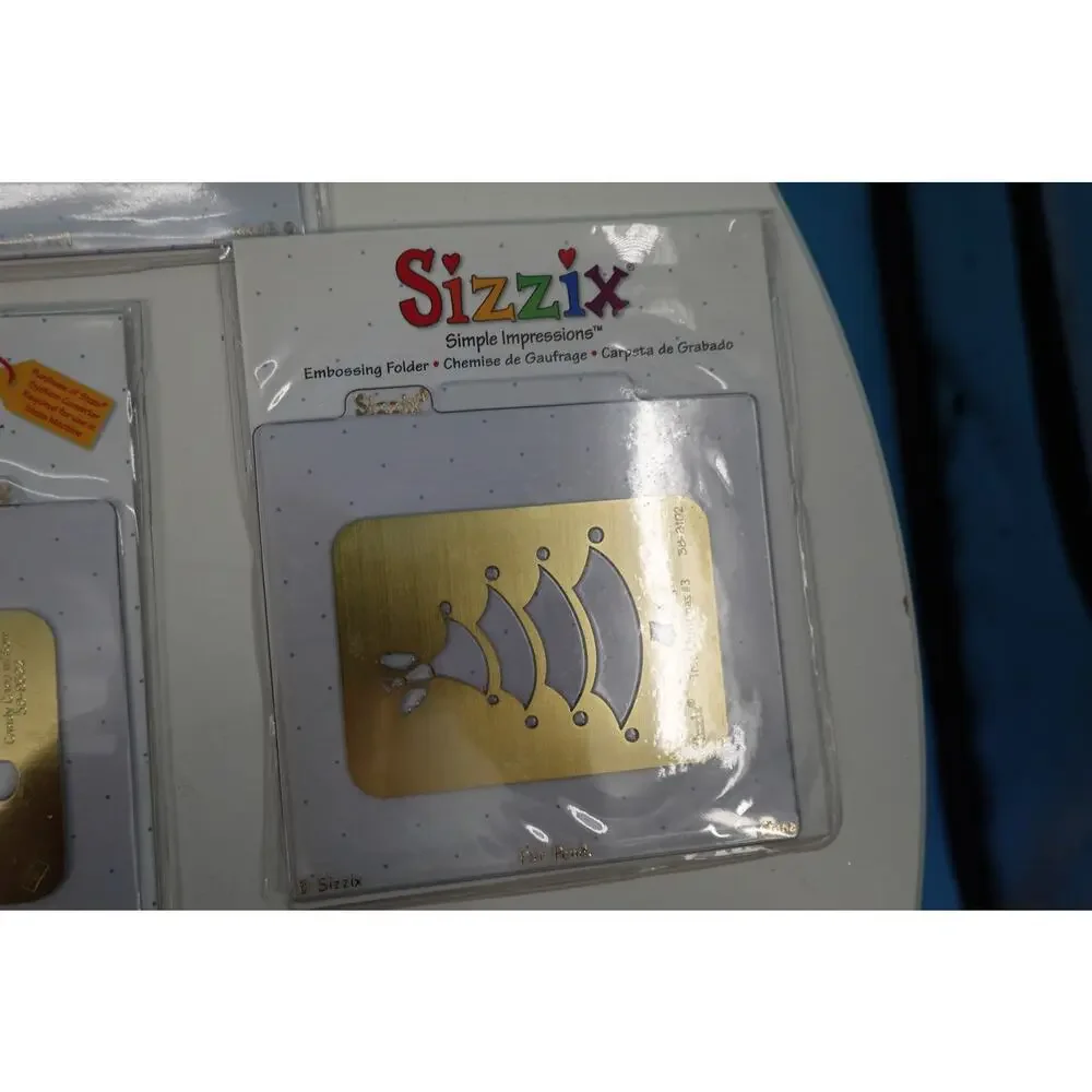 Lot of 11 Sizzix Simple Impressions Embossing Folder